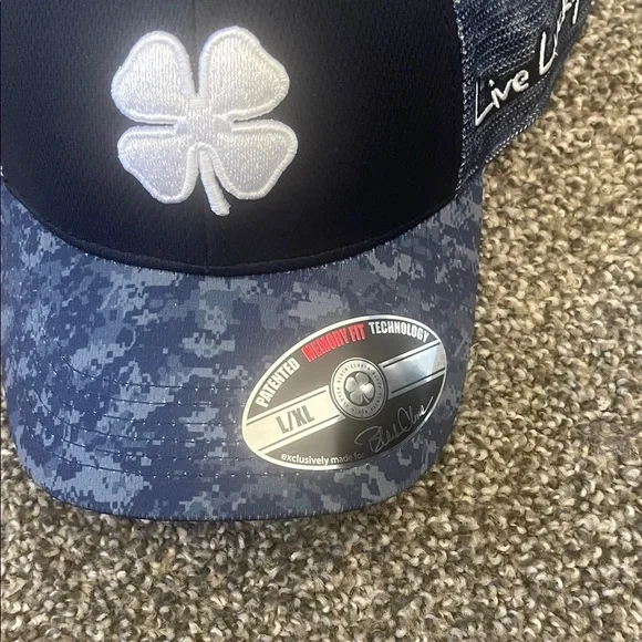Black Clover Blue Camo Golf Cap Fitted XL New With Tags - Picture 2 of 6